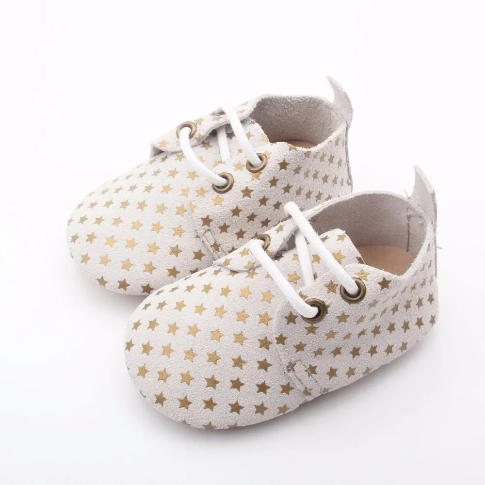 2017 kid shoe soft leather oxford shoes printing for baby toddler shoes