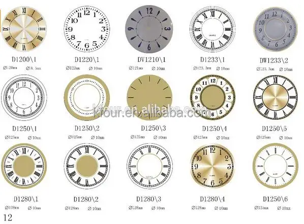 KFOUR D720-1 Aluminum/PVC wall clock dial clock face from Chinese