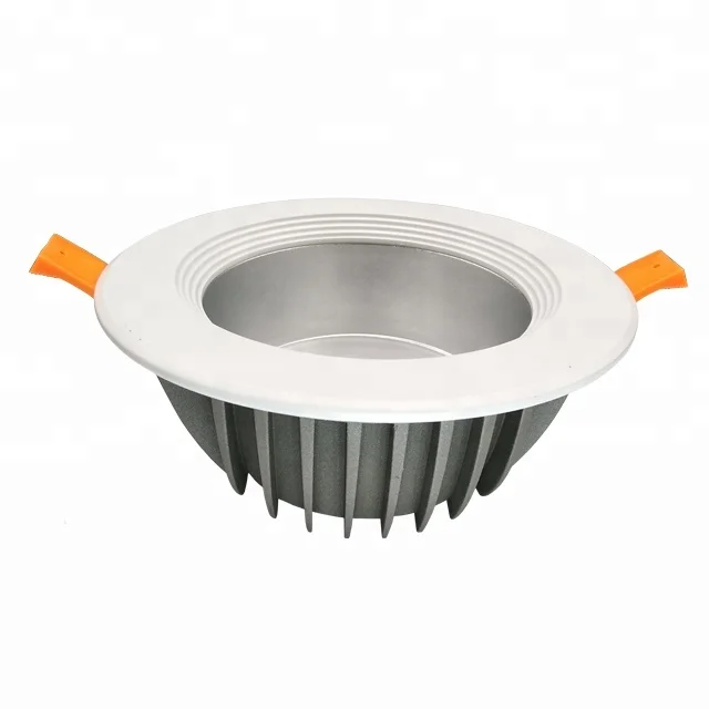 Circular COB Led Downlight 30W Adjustable Kit Shell Free Sample Hotel Downlight Undecorated Embedded Downlight