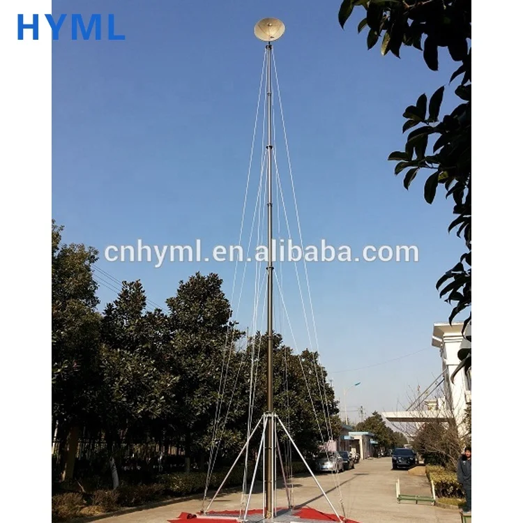 18m Heavy high telecommunication tower and telescopic antenna tower mast pole