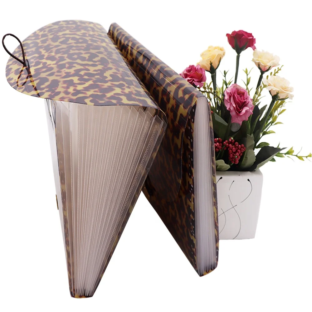 13 карман расширение папки с леопардовым принтом расширение Папка типа «гармошка» подачи организатор ящик с петелькой