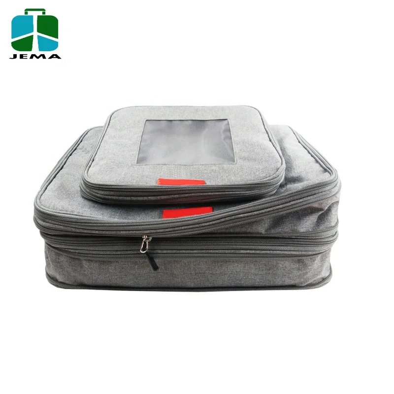 3 Sets Compression Travel Packing Cubes Luggage Organizers