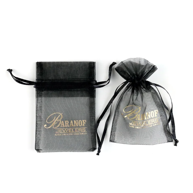 Factory price organza drawstring bag, organza gift bag, organza bag with logo printing