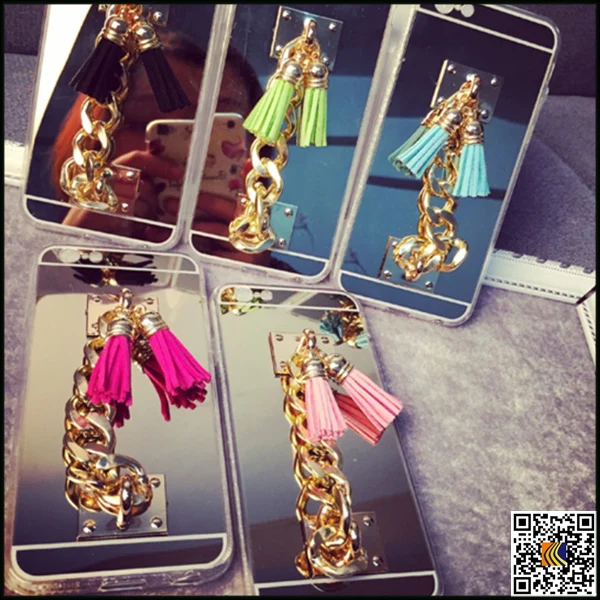 Crystal Chain Brush Case, Transparent Case for iPhone6s, TPU Soft Case for 6S Plus