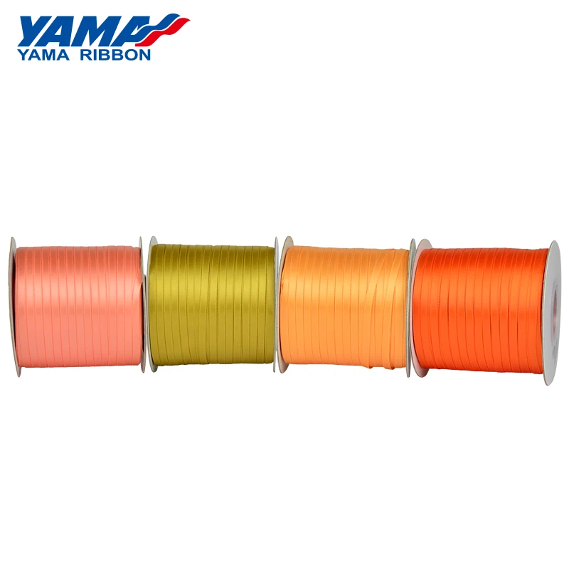 Yama Stocked 300 Yards Per Roll 5 MM Wide Satin Red Blue Balloon Ribbon