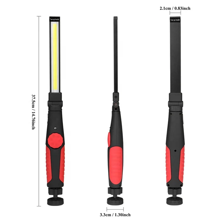 
Wholesale price portable foldable handheld rechargeable slim inspection light 5W COB work light with magnetic base 