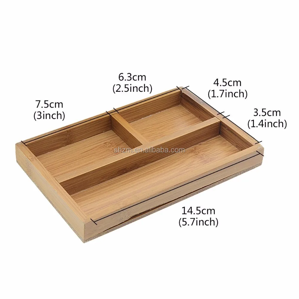 Natural BambooJewelry Gift Box Bamboo Two-Layer Jewelry Box Organizer Tray Storage Case