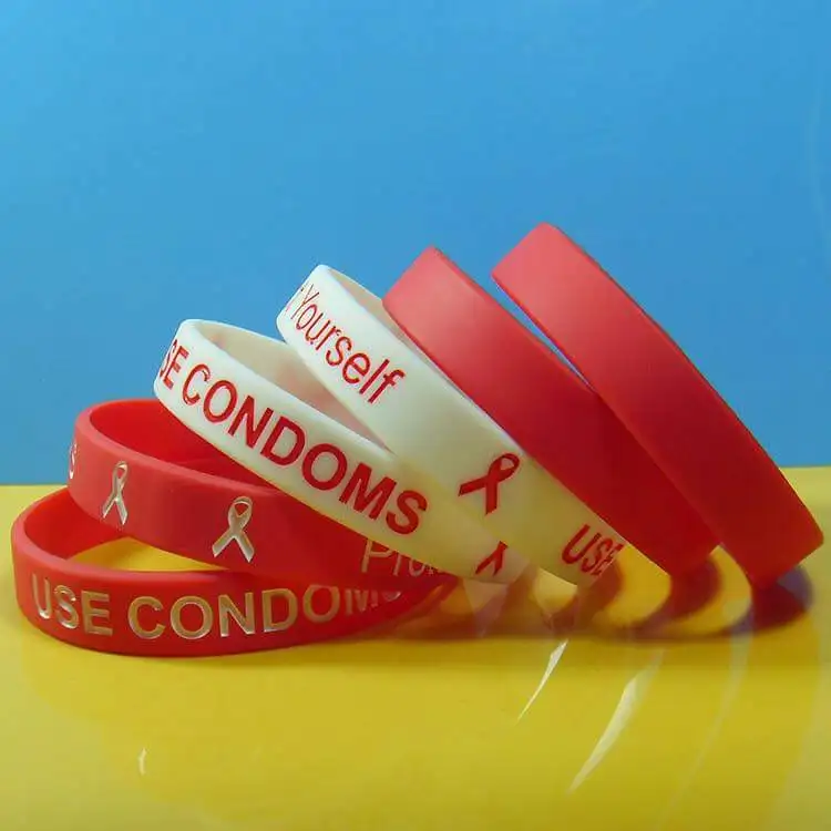 Wholesale Custom Silicone Bracelet,Debossed Silicone Wristband with Free Professional Design
