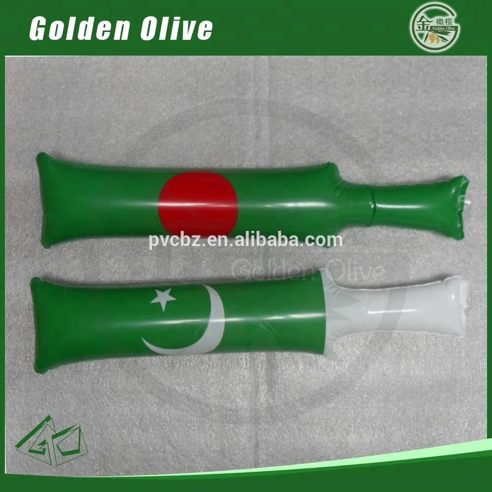 PE cheap promotion thunder stick ,printing any color hand clap ,noise make inflatable cheering stick