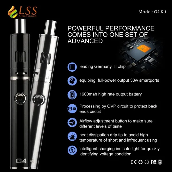vaporizer pen electronic cigarette best sub ohm vape kit 1600mah LSS G4 kit box mod electronic cigarette