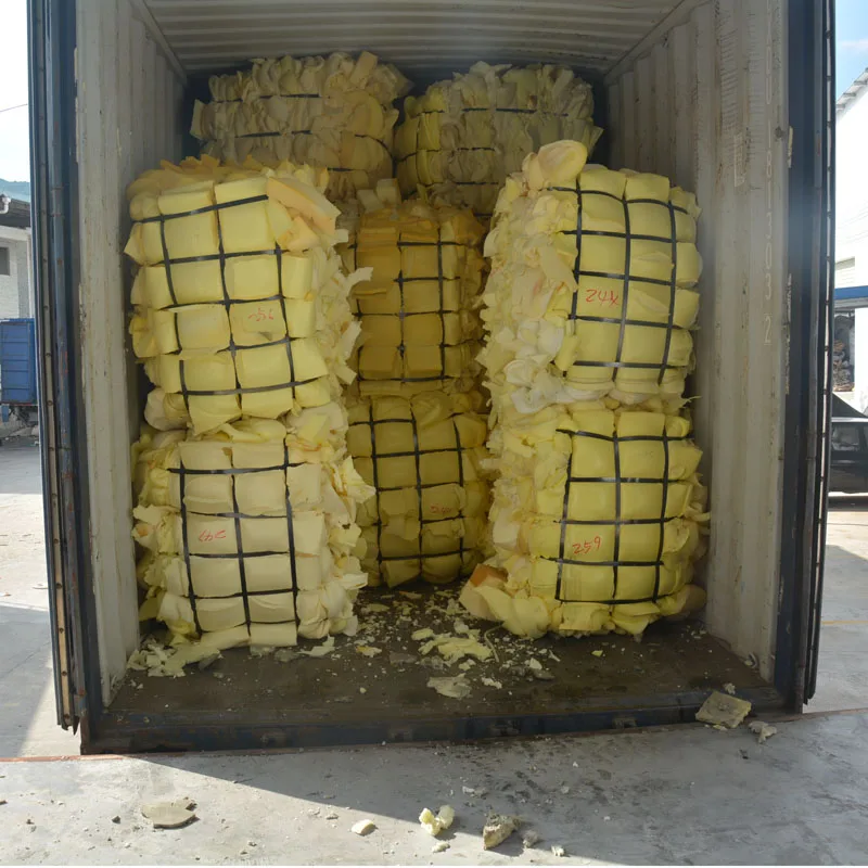 Compressed in Bale grade A polyurethane foam scrap for furniture