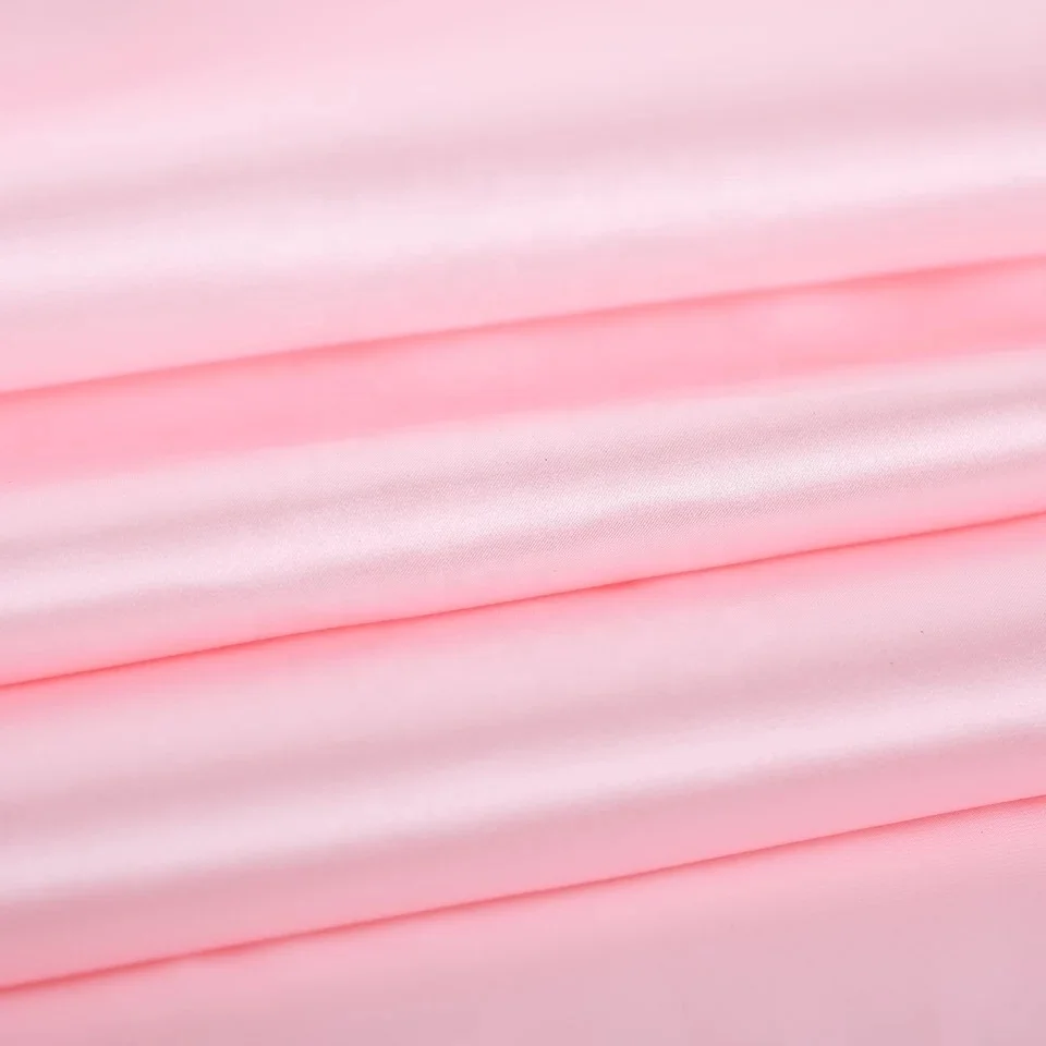 solid plain dyed 100% mulberry pure silk satin fabric