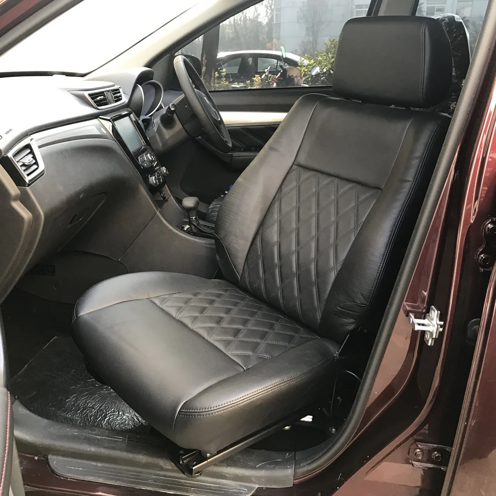 Luxury Leather Electric Adjustable Swivel Turning Seat Rotating Lift Car Seat for Disabled Handicapped Patient Wheelchair Users