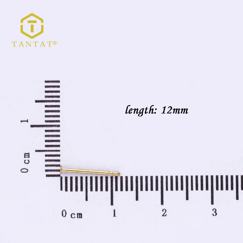 Wholesale Gold Plated Earring Findings 12MM Earring Posts Wire