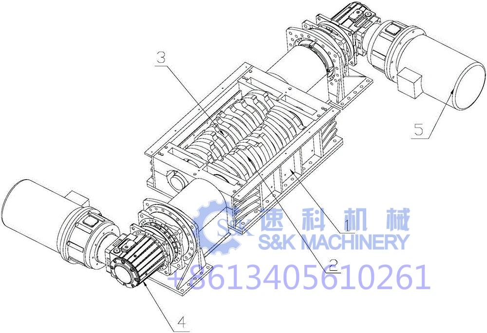 industrial shredder and tyre recycling machine untha shredder