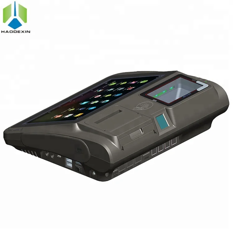 10.1 inch Android touch screen POS terminal HD screen POS system with thermal printer and fingerprint reader POS GC039G