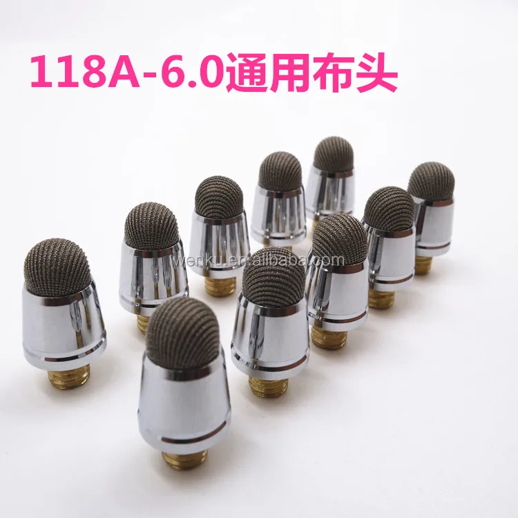 Replacement fine capacitive fiber mesh tips for stylus touch screen