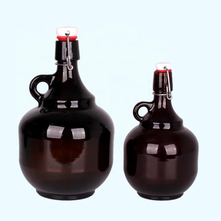 
Wholesale 1000ml california glass 1 liter wine bottle with small ear handle 