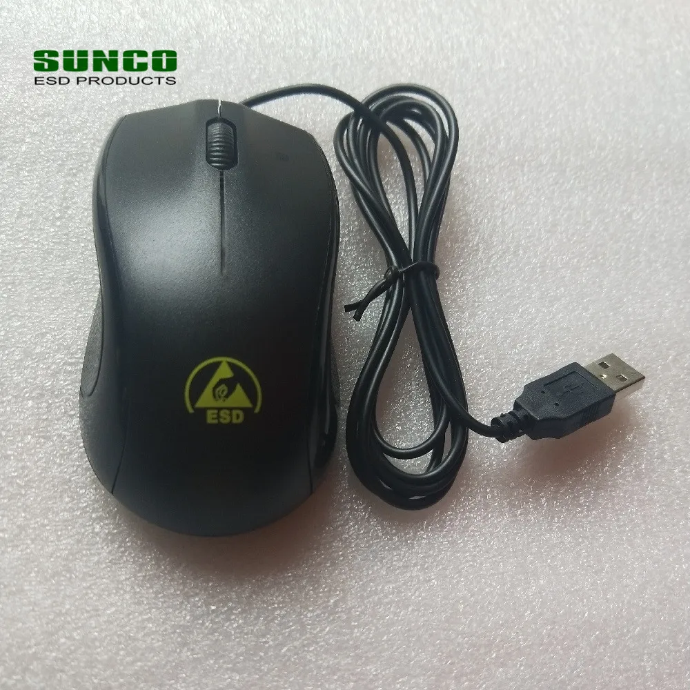 Free shipping Black Plastic Wired ESD Mouse for Computer in Cleanroom