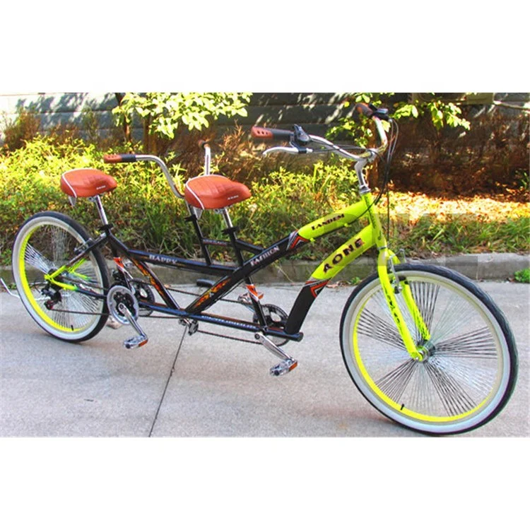 New model 26 inch mountain style tandem bike 18 speed two people bike two seat bike