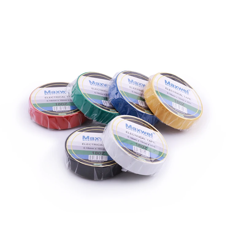 
Colorful rubber adhesive pvc electrical tape 