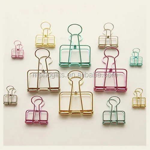 New Novelty Popular Metal Hollow Fold-back Wire Long Tail Clips