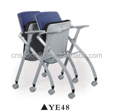 Comfortable stackable office chair caster wheel/rotating chairs with cushion YE48