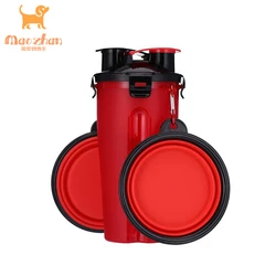Collapsible dog food and water cup plastic feeder pet cat food foldable travel outdoor dog cup bottle
