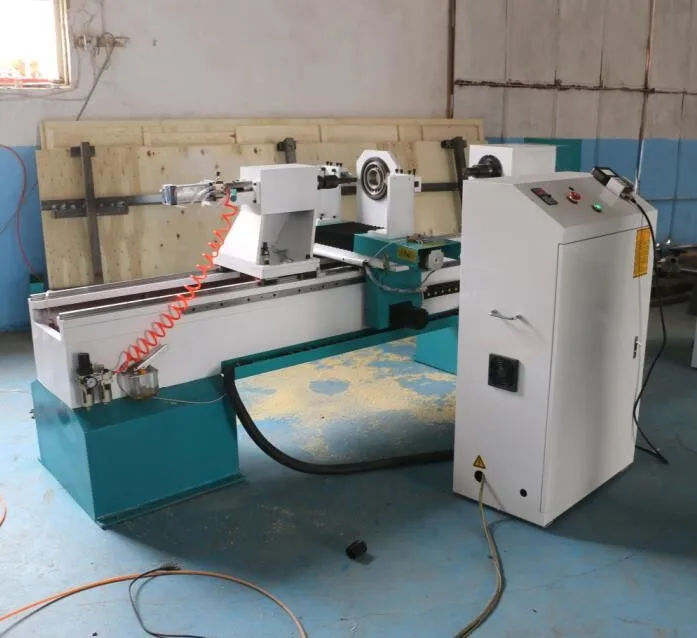59inch cnc controlled wood turning lathe cylinder making machine price