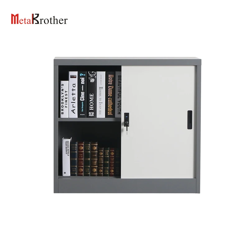 2 Sliding Door Steel Storage File Cabinets Vertical Metal Bookshelf Fireproof Filing Cabinet Luoyang Office Furniture Equipment