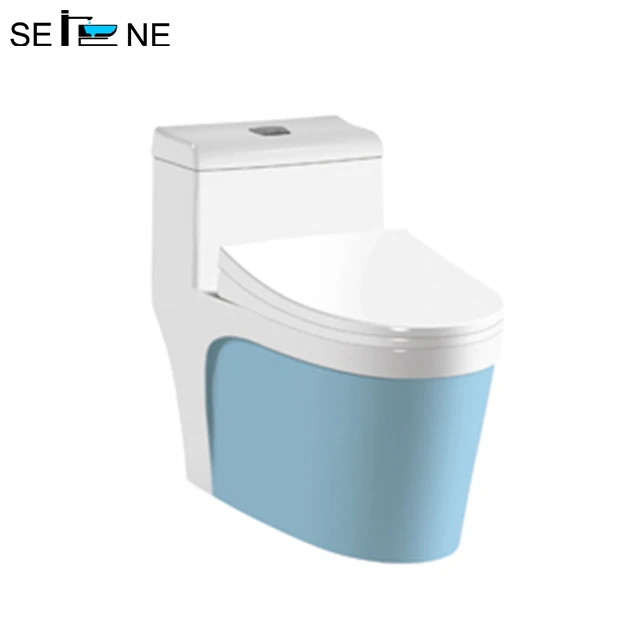 P-trap washdown floor mounting bathroom wc pink color ceramic toilet