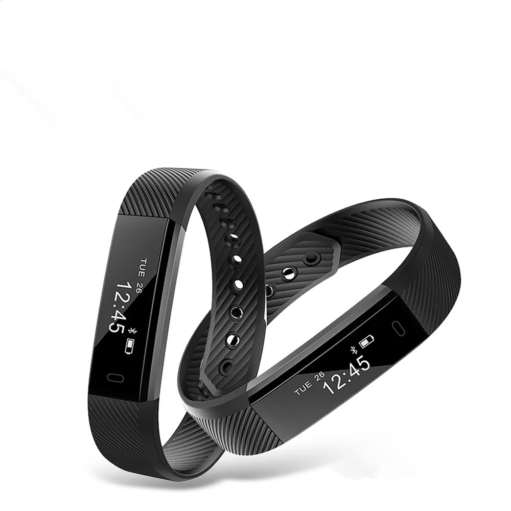 IP67 ID115 Smart Bracelet Fitness Tracker Watch Alarm Step Counter Smart Bracelet Band Sports Sleep Monitor Smartband