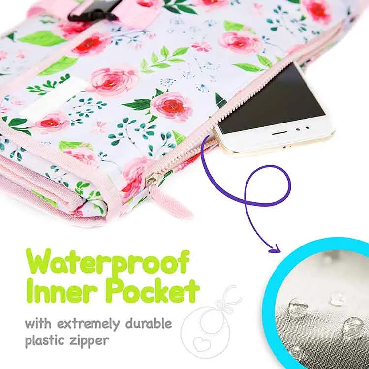 Foldable Travel Waterproof Portable Infant Changing Station Pad Diaper Baby Changing Travel Mat  With Kit Pockets