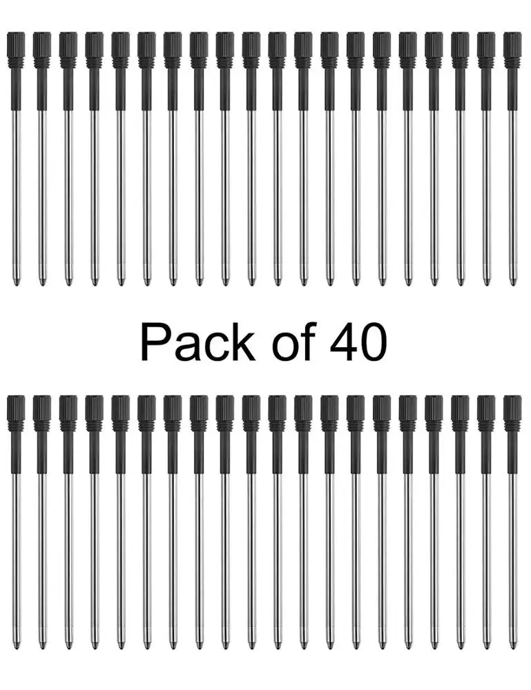 Сменные стержни шариковой ручки для плавного письма 4,5 дюйма (11,6 см) и средний наконечник 1 мм (черный и синий)