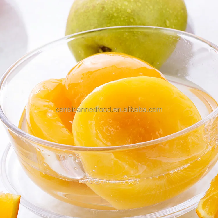 Fresh Bulk Canned Yellow Peach Fruit in Light Syrup 15 oz / 425ml tins