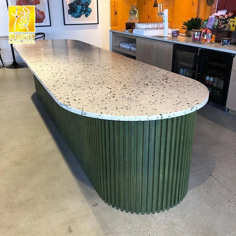 BOTON STONE Waterproof Coloful Terrazzo Stone Worktop Artificial Terrazzo for Countertops Terrazzo Kitchen Countertops