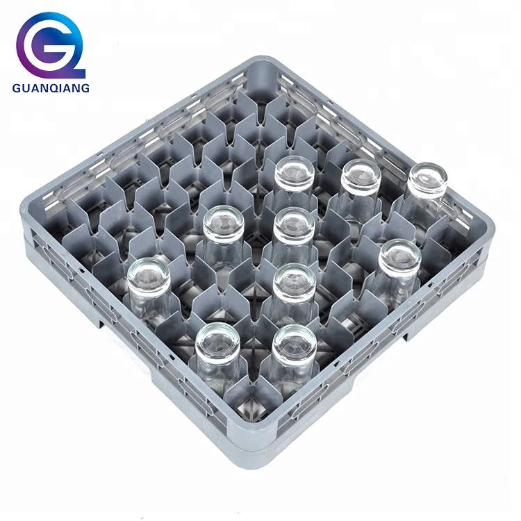 Restaurant plastic glass rack bar cart / tray rack hand push cart dish rack trolley