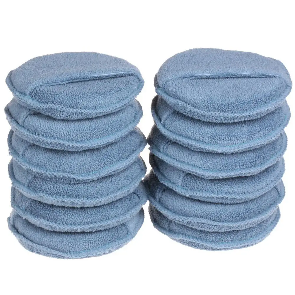 Car Microfiber Wax Applicator Pads , Pocket Car Cleaning Pads with 10Pcs