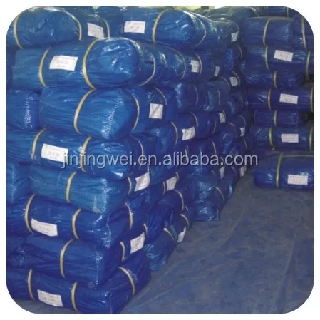 waterproof and double side Blue & Silver PE Laminated Tarpaulin roll