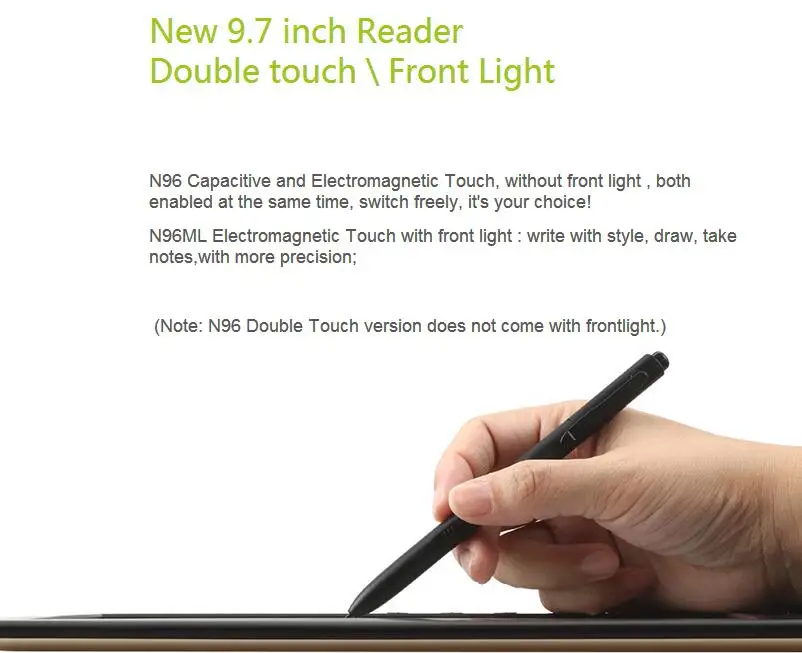 BOOX N96 ML e-ink ebook ereader 9.7 inch with audio device