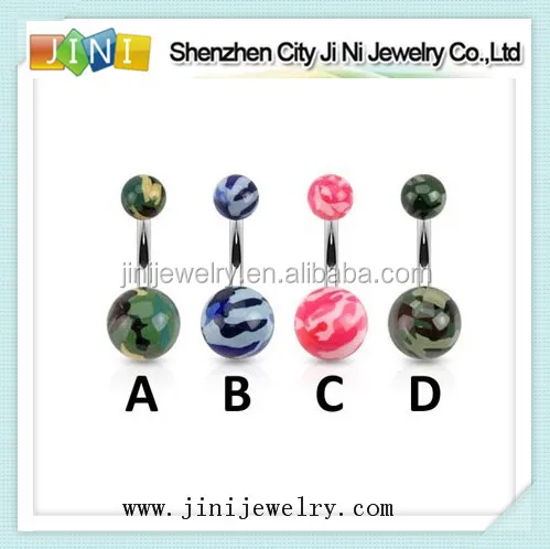Camouflage navel ring