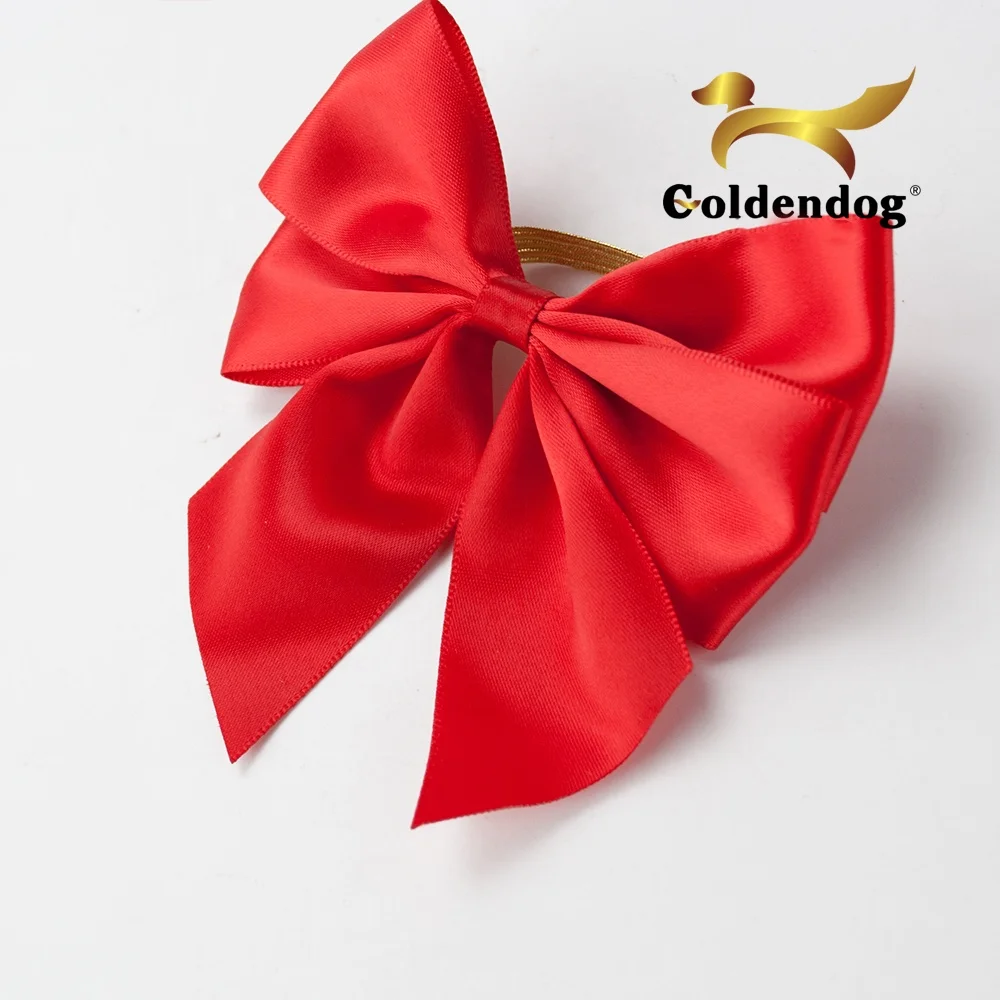 Cheap wholesale wedding decoration with satin butterfly satin ribbon wine bottle bow tie