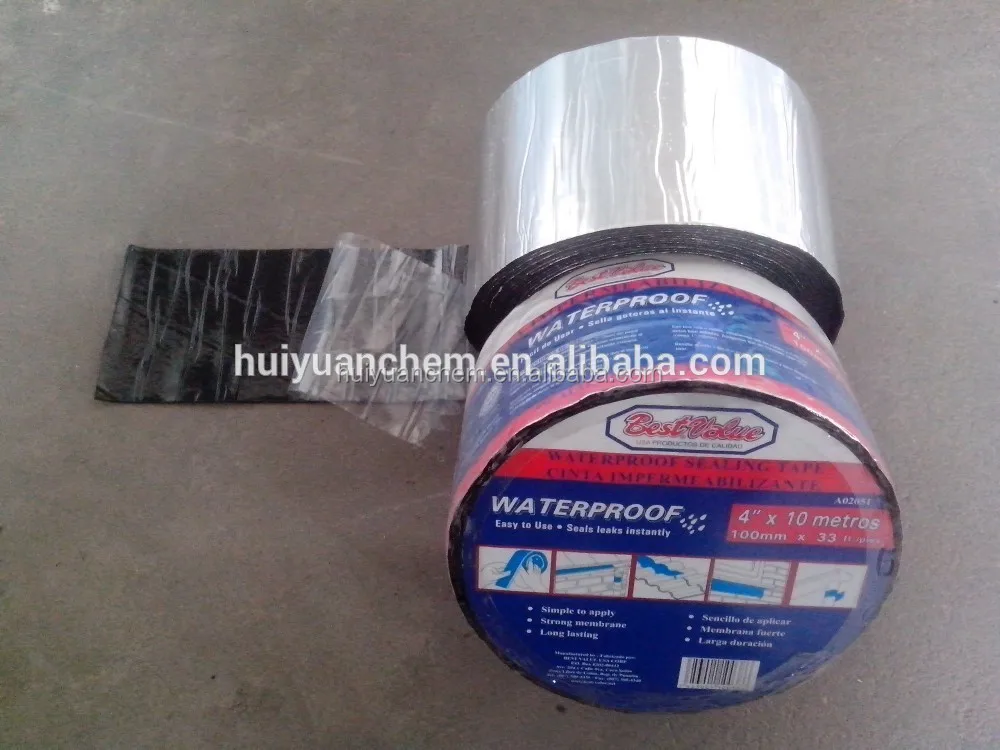 aluminium surface ,HDPE surface ,Self adhesive flashing tape for building waterproof