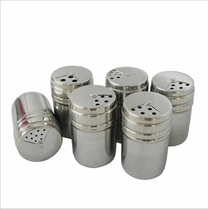Stainless Steel Spice Shaker Empty Jar Condiment Salt Pepper Kitchen Storage / Herb Salt Pepper Spices box