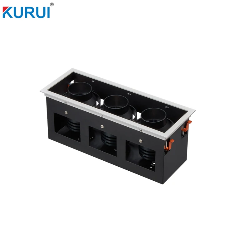 
15w*3 recessed adjustable rectangular led grille light 