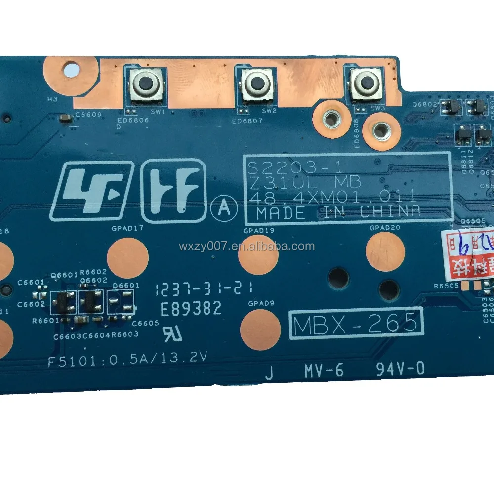 100% working For Sony VAIO SVT13 SVT131B11L Laptop Motherboard MBX-265 48.4XM01.011 A1906211A With I3-3217U Processor With Touch