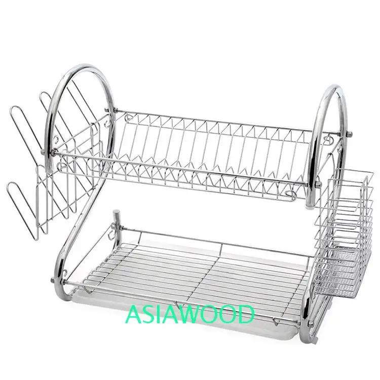 The Best and Cheapest desktop 2 tier iron kitchen dish bowl rack