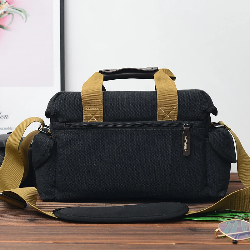 2019 professional manufacturing vintage canvas waterproof digital DSLR fashion video camera bag