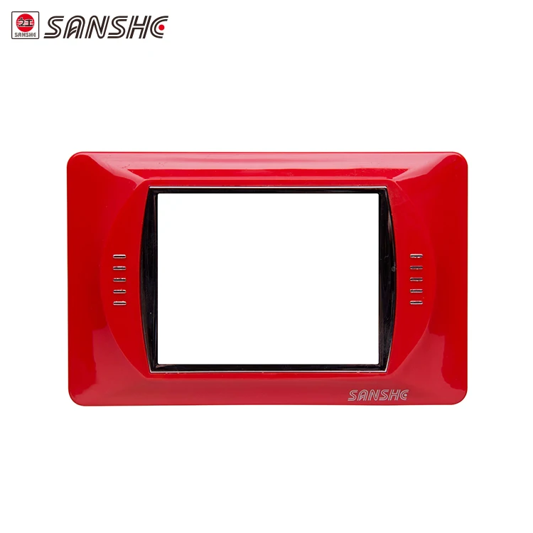 Multi color customizable decorative wall PC material button socket switch frame