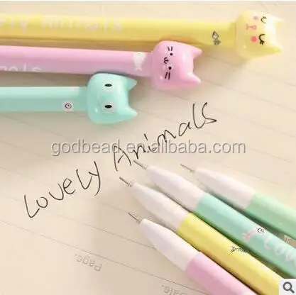 2017 Hot Sale Cute Cartoon Cat Gel Pen Kawaii Stationery Pens Plastic Material Escolar Office School Supplies Papelaria